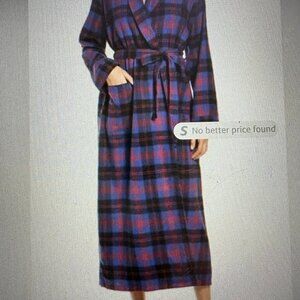 L. L. Bean Women's Plaid Flannel Wrap Robe XL
